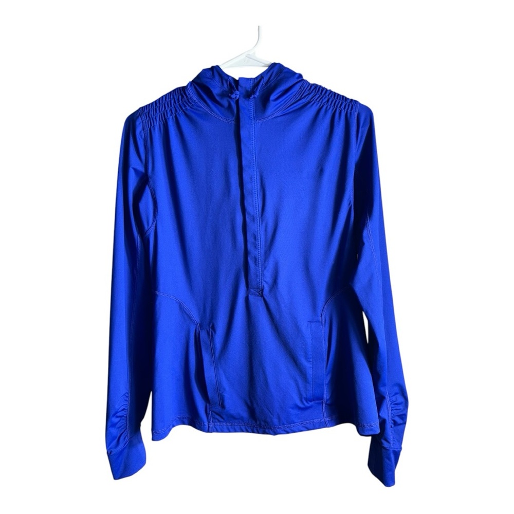 Athleta Yoga Fitted Royal blue Drawstring Pullover Size Small